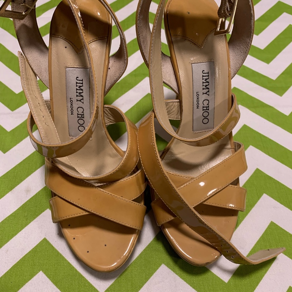 Jimmy choo patent leather sandals 5